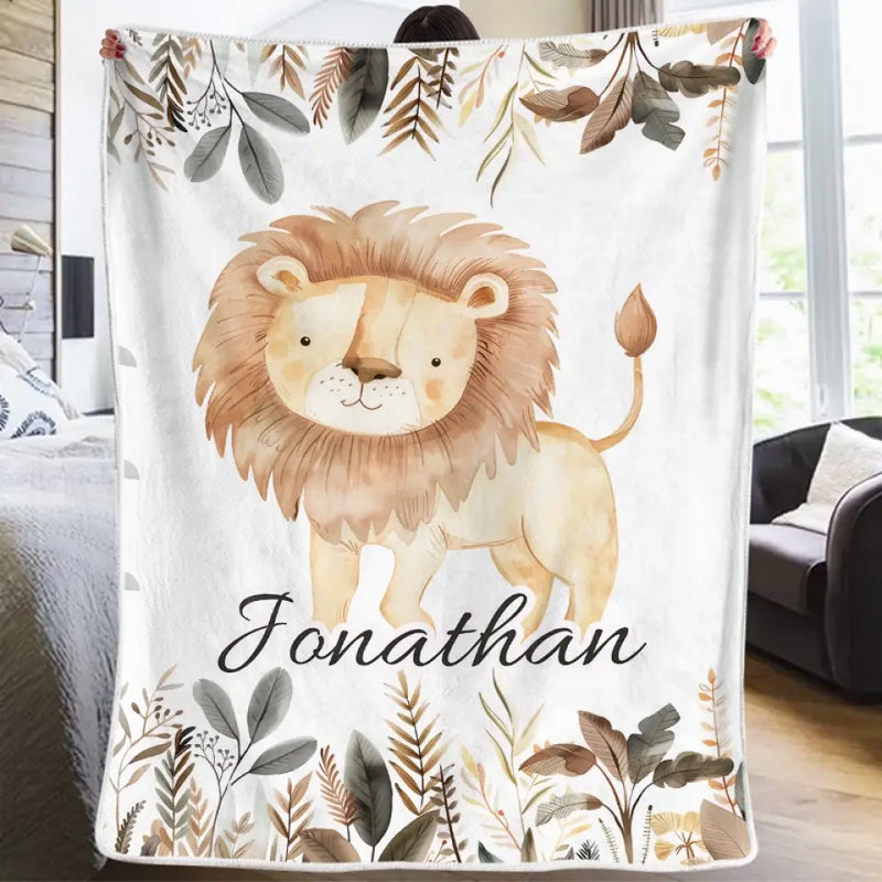 Cozy Blankets And Wild Friends For Sweet Dreams - Family Personalized Custom Baby Blanket - Gift For Baby Kids, Newborn Baby
