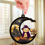 Meow That Is Boo In Cat Language - Cat Personalized Window Hanging Suncatcher - Halloween Gift For Pet Owners, Pet Lovers