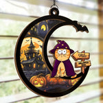 Meow That Is Boo In Cat Language - Cat Personalized Window Hanging Suncatcher - Halloween Gift For Pet Owners, Pet Lovers