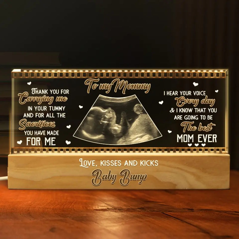 Custom Photo The Sweetest Little Part Of Destiny - Family Personalized Custom Acrylic Letters 3D LED Night Light - Gift For Baby Kids, Newborn Baby
