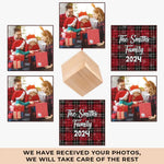 Custom Photo Christmas Family Gifts - Personalized Cube Ornament