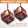 Custom Photo Every Time We Love, Every Time We Give, It’s Christmas - Family Personalized Custom Wooden Cube Ornament - Christmas Gift For Family Members
