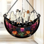 Halloween Sparks Joy When We Share It With Loved Ones - Family Personalized Window Hanging Suncatcher - Halloween Gift For Family Members