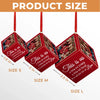 Custom Photo Every Christmas, I Wrap My Family In Love! - Family Personalized Custom Wooden Cube Ornament - Christmas Gift For Family Members