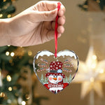 Grandma, Your Love Has Shaped Me In Lasting Ways - Family Personalized Custom Heart Glass Ornament - Christmas Gift For Grandma