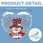 Grandma, Your Love Has Shaped Me In Lasting Ways - Family Personalized Custom Heart Glass Ornament - Christmas Gift For Grandma