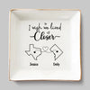 True Friends Never Apart Maybe In Distance But Never In Heart - Bestie Personalized Custom Jewelry Dish - Gift For Best Friends, BFF, Sisters