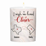 Custom Name Long Distance Couple Gifts - Personalized Scented Candle