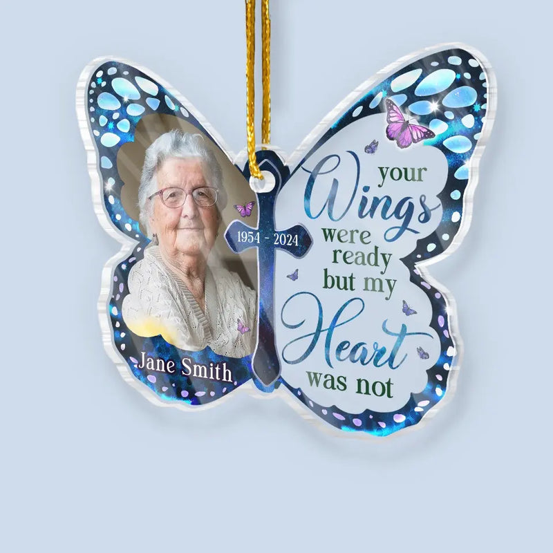 Custom Photo Unable Are The Loved To Die, For Love Is Immortality - Memorial Personalized Custom Ornament - Acrylic Custom Shaped - Sympathy Gift For Family Members
