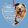 Custom Photo Once By My Side, Forever In My Heart - Memorial Personalized Custom Heart Glass Ornament - Sympathy Gift, Christmas Gift For Pet Owners, Pet Lovers