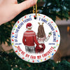 My Love For You Is Evergreen - Couple Personalized Custom Ornament - Ceramic Round Shaped - Christmas Gift For Husband Wife, Anniversary