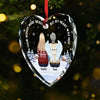 Once By My Side, Forever In My Heart - Memorial Personalized Custom Heart Glass Ornament - Sympathy Gift, Christmas Gift For Family Members