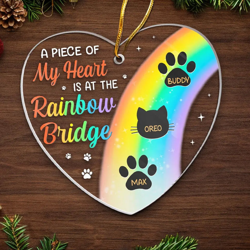Until The Day We Meet Again On The Rainbow Bridge - Memorial Personalized Custom Ornament - Acrylic Custom Shaped - Sympathy Gift For Pet Owners, Pet Lovers