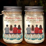 Always There For Each Other - Family Personalized Custom Mason Jar Light - Gift For Siblings, Brothers, Sisters