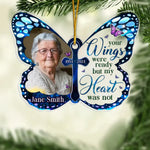 Custom Photo Butterfly Memorial Gifts - Personalized Ornament