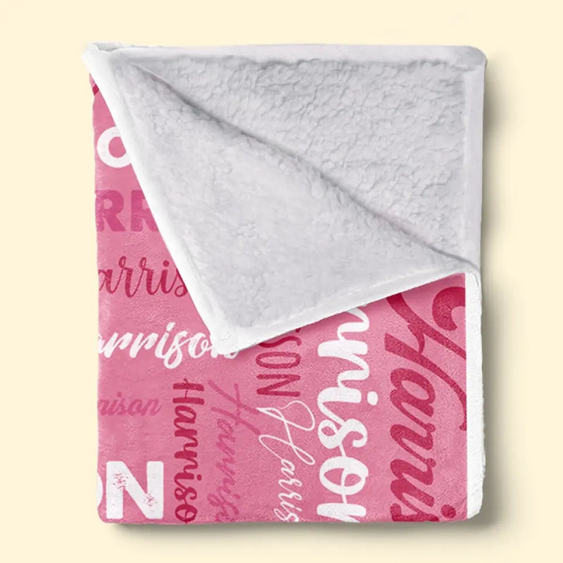 I Am Loved - Family Personalized Custom Baby Blanket - Gift For Baby Kids, Newborn Baby