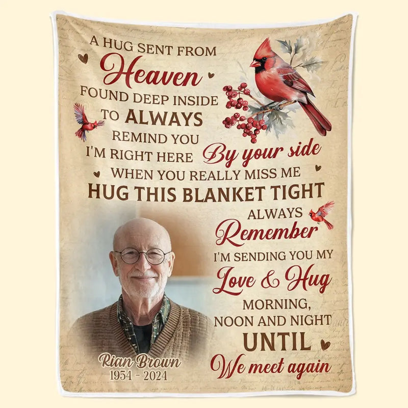 Custom Photo The Spirit Lives On Forever - Memorial Personalized Custom Blanket - Sympathy Gift For Family Members