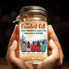 Family Is A Little World Created By Love - Family Personalized Custom Mason Jar Light - Gift For Siblings, Brothers, Sisters