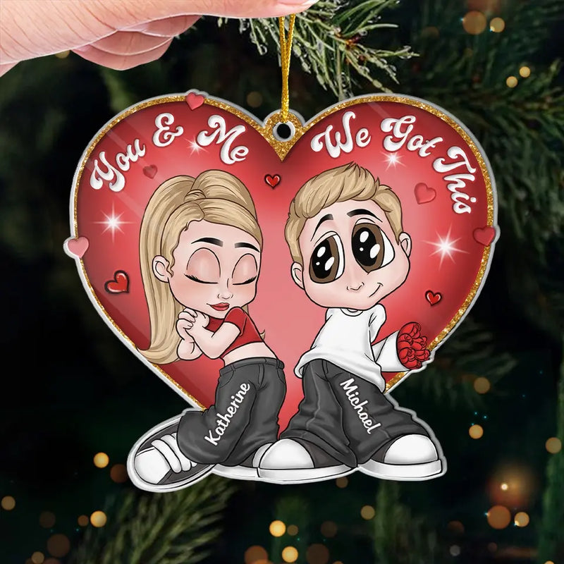We Believe In Love - Couple Personalized Custom Ornament - Acrylic Custom Shaped - Christmas Gift For Husband Wife, Anniversary