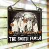 Having A Bloody Good Time - Family Personalized Window Hanging Suncatcher - Halloween Gift For Family Members