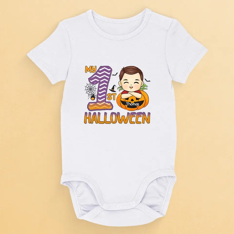 Cutest Pumpkin In The Patch - Family Personalized Custom Baby Onesie - Halloween Gift For Baby Kids, Newborn Baby