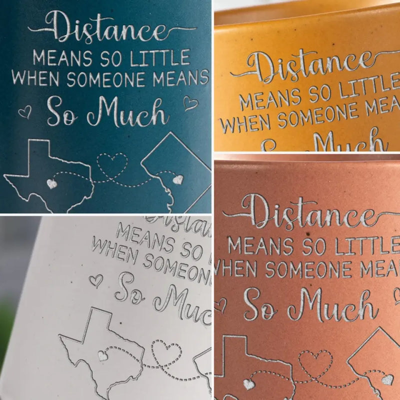The Love Between Mother And Daughter Knows No Distance - Family Personalized Custom Pottery Mug - Gift For Mom, Daughter