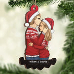 With You Every Moment Is A Treasure Worth Remembering - Couple Personalized Custom Ornament - Wood Custom Shaped - Christmas Gift For Husband Wife, Anniversary