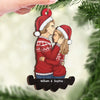 With You Every Moment Is A Treasure Worth Remembering - Couple Personalized Custom Ornament - Wood Custom Shaped - Christmas Gift For Husband Wife, Anniversary