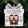 There Is No Greater Gift Than Friendship - Bestie Personalized Custom Ornament - Metal Custom Shaped - Christmas Gift For Best Friends, BFF, Sisters