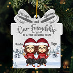 Custom Name Christmas Friendship Gifts for Women - Personalized Metal Ornament