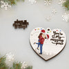 You Are The One I Never Want To Lose - Couple Personalized Custom Shaped 2 Layered Wood Christmas Ornament - Christmas Gift For Husband Wife, Anniversary