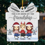 Custom Name Christmas Friendship Gifts for Women - Personalized Metal Ornament