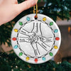 Mom, You Make Every Christmas Magical - Family Personalized Custom 3D Inflated Effect Printed Ornament - Ceramic Round Shaped - Christmas Gift For Mom, Grandma