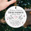 Our Love Is The Greatest Gift This Christmas - Couple Personalized Custom 3D Inflated Effect Printed Ornament - Ceramic Round Shaped - Christmas Gift For Husband Wife, Anniversary