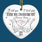 Custom Name Romantic Christmas Gifts for Couples - Personalized Ceramic Ornament