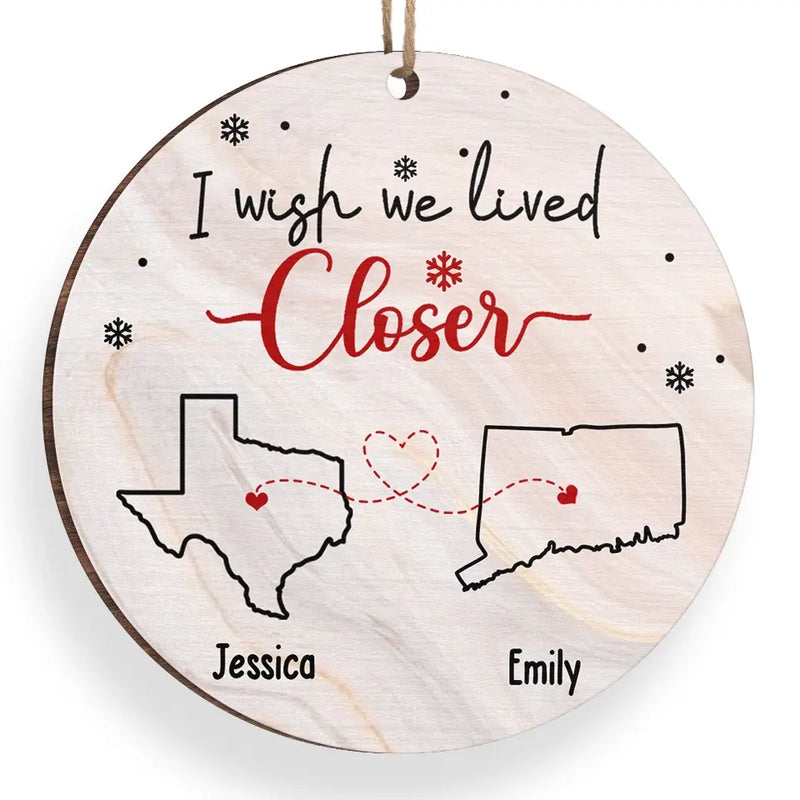 Always Together, Never Apart - Bestie Personalized Custom Ornament - Wood Custom Shaped - Christmas Gift For Best Friends, BFF, Sisters
