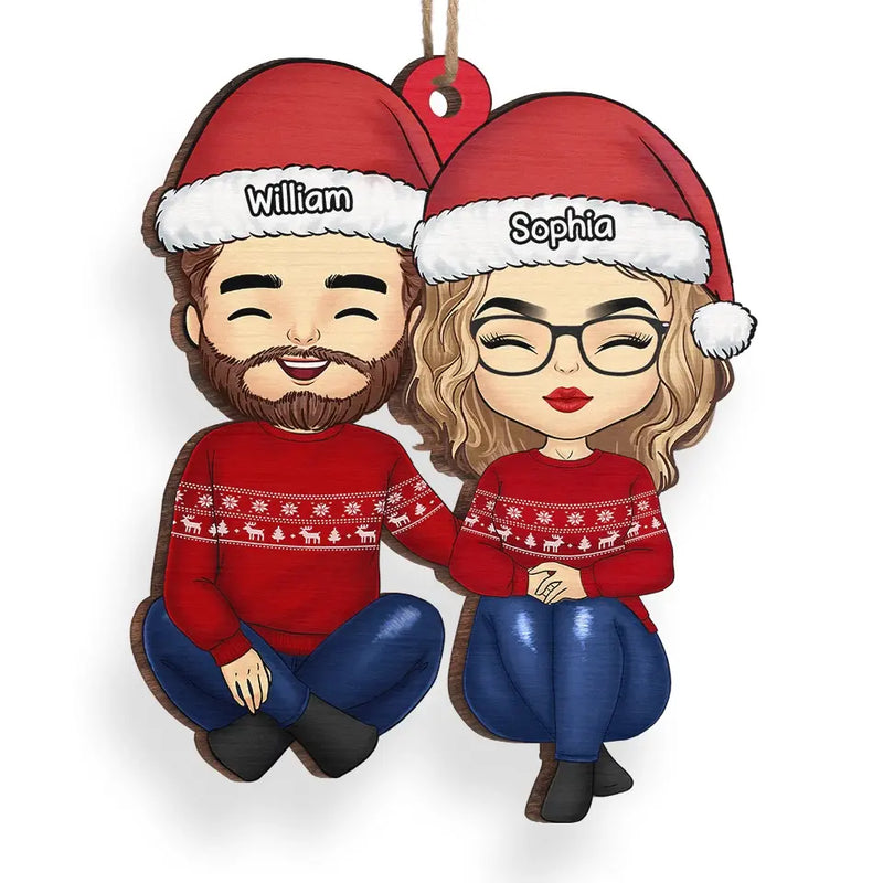 You're My Favorite Present Under The Tree - Couple Personalized Custom Ornament - Wood Custom Shaped - Christmas Gift For Husband Wife, Anniversary