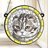 Custom Photo Their Purrs Are Forever Reverberating In Your Heart - Memorial Personalized Window Hanging Suncatcher - Sympathy Gift For Pet Owners, Pet Lovers