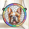 Custom Photo A Dog Is A Bond Between Strangers - Memorial Personalized Window Hanging Suncatcher - Sympathy Gift For Pet Owners, Pet Lovers
