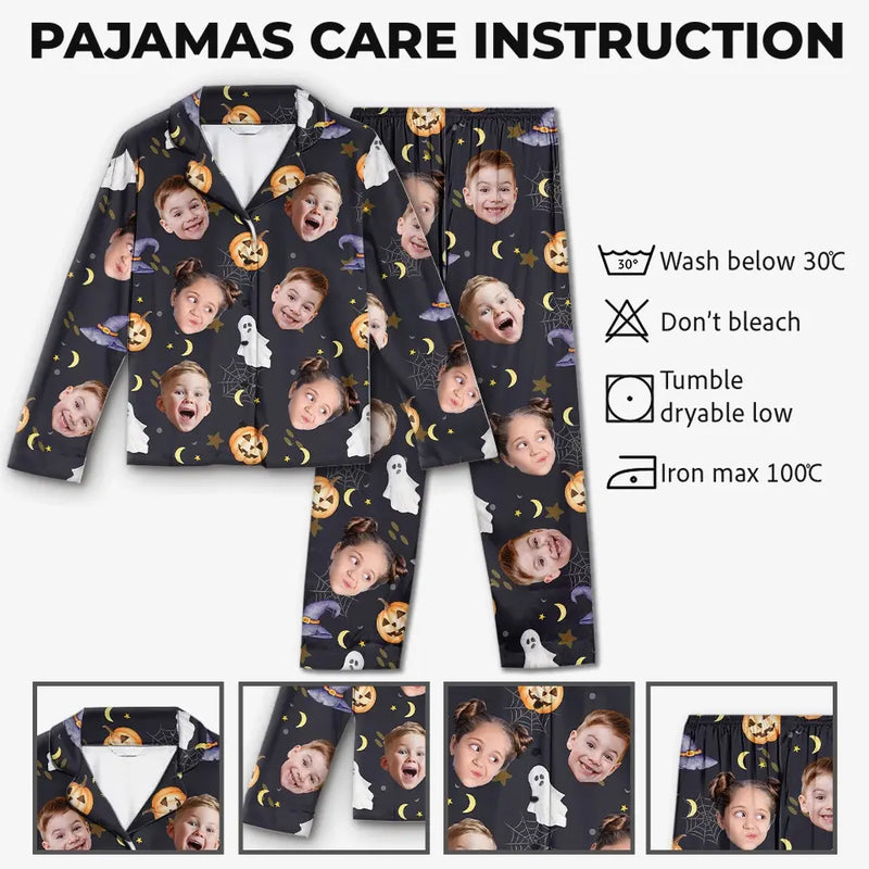 Custom Photo The Bigger The Family, The Greater The Crazy - Family Personalized Custom Pajamas - Halloween Gift For Family Members