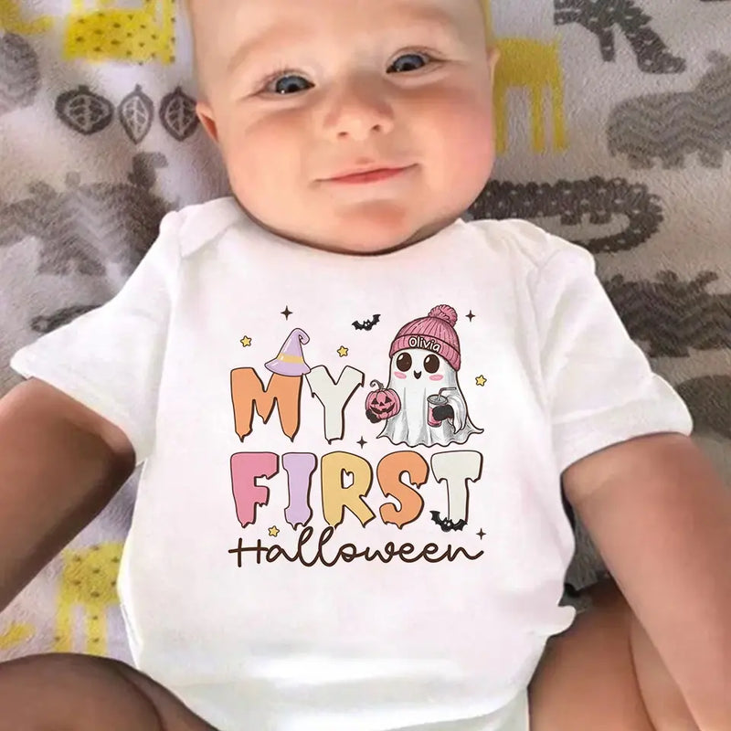 Baby Love Makes The World Go Round - Family Personalized Custom Baby Onesie - Halloween Gift For Baby Kids, Newborn Baby