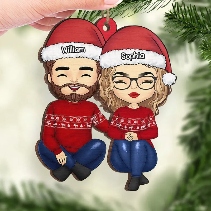 You're My Favorite Present Under The Tree - Couple Personalized Custom Ornament - Wood Custom Shaped - Christmas Gift For Husband Wife, Anniversary