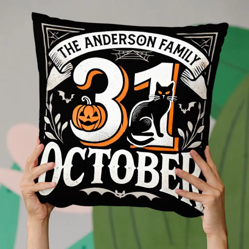 Let's Get Spooky - Family Personalized Custom Pillow - Halloween Gift For Family Members
