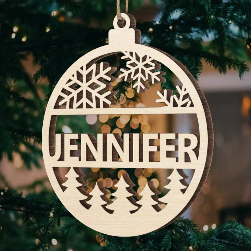 My Family Loves Christmas - Family Personalized Custom Ornament - Wood Custom Shaped - Christmas Gift For Family Members