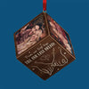 Custom Photo From Our First Kiss - Couple Personalized Custom Wooden Cube Ornament - Christmas Gift For Husband Wife, Anniversary