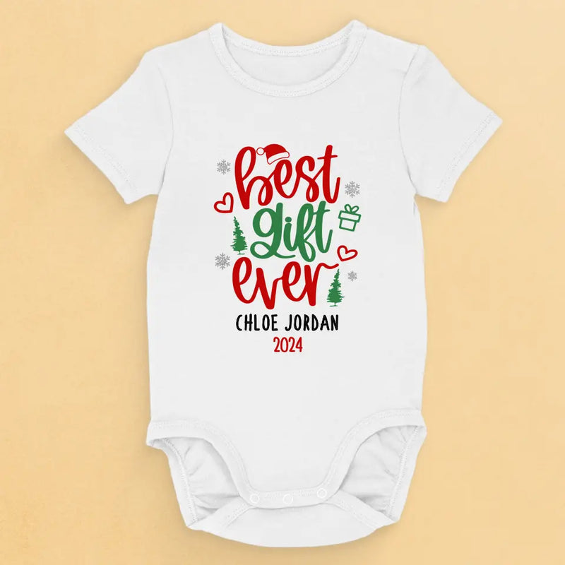 Our Favorite Gift Arrived Early This Year - Family Personalized Custom Baby Onesie - Christmas Gift For Baby Kids, Newborn Baby
