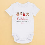 Celebrating Baby's First Christmas - Family Personalized Custom Baby Onesie - Christmas Gift For Baby Kids, Newborn Baby