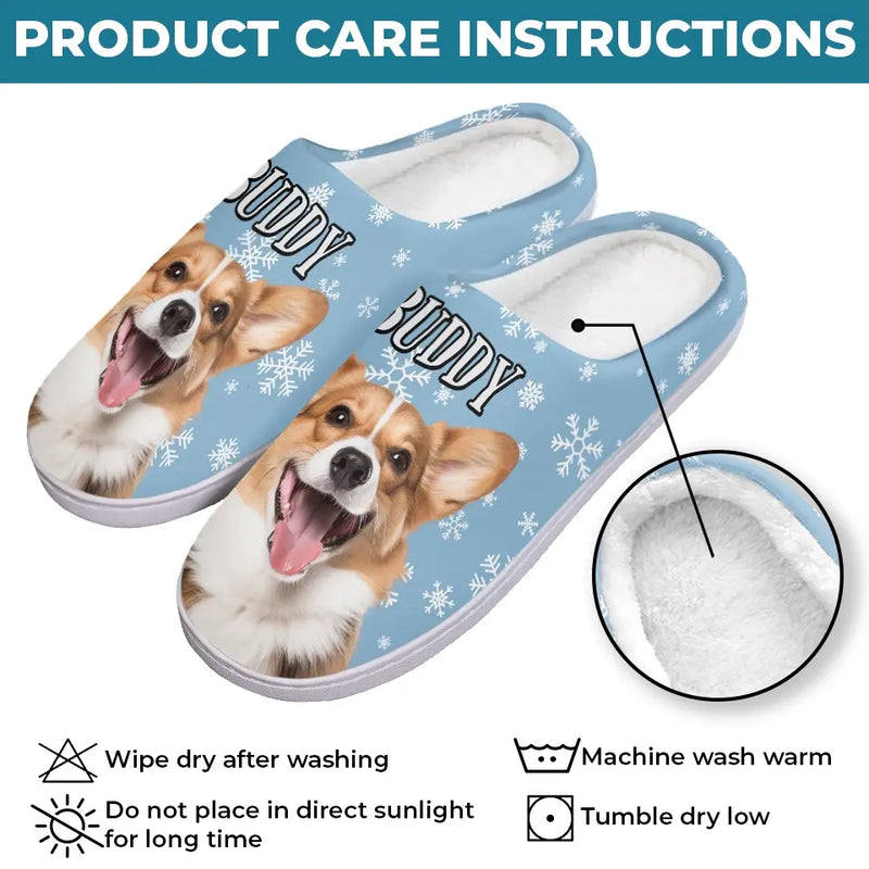 Custom Photo Merry Catmas, My Furry Friend - Dog & Cat Personalized Custom Fluffy Slippers - Christmas Gift For Pet Owners, Pet Lovers