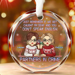 Custom Name Funny Christmas Gifts for Best Friends - Personalized Glass Ornament