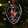 Our Love Makes Every Christmas Brighter - Couple Personalized Custom Heart Glass Ornament - Christmas Gift For Husband Wife, Anniversary